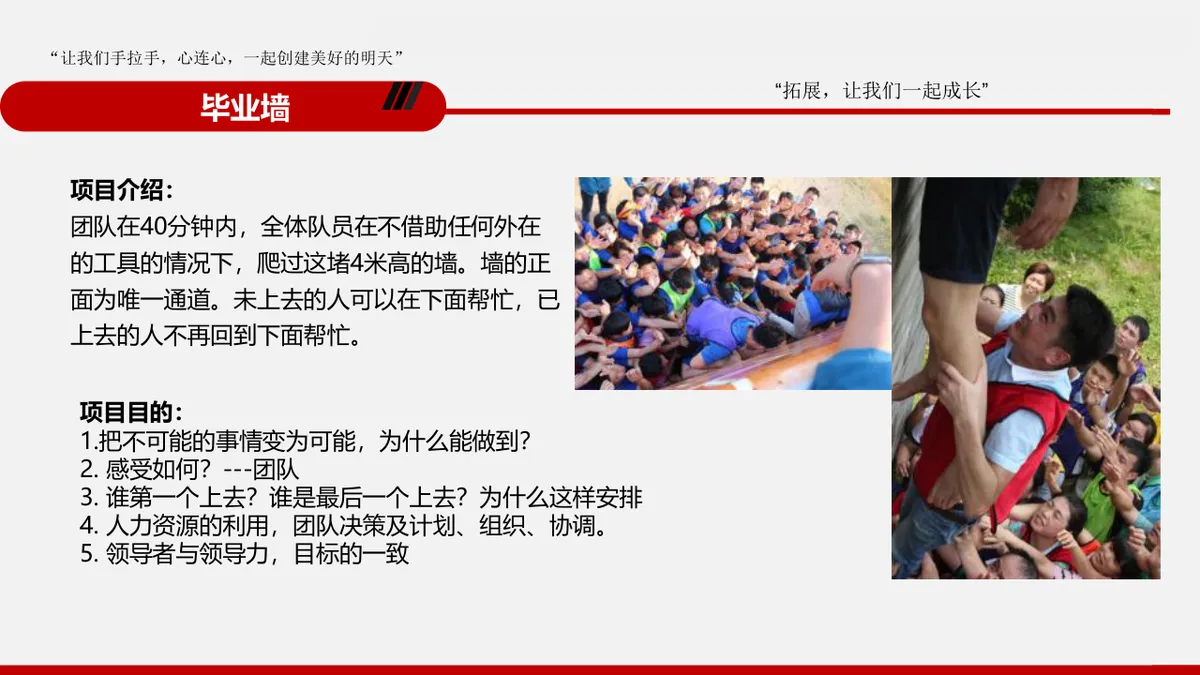 凝聚团队力量打造卓越团队户外拓展训练营体验式训练PPT模板 - 第10页