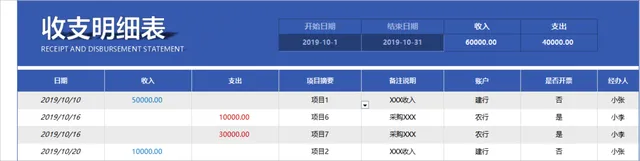 企业日常收支明细登记统计Excel表格 - 封面预览