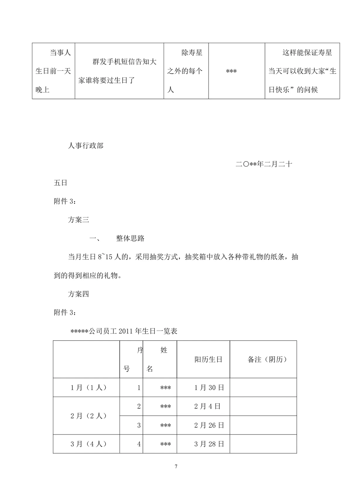企业给员工过生日活动策划方案Word文档模板 - 第7页