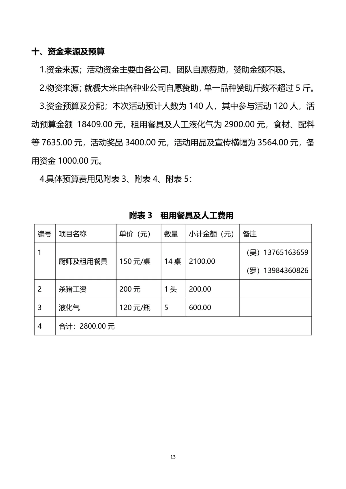 企业联谊会完整策划方案Word文档 含活动流程预算明细等全环节内容 - 第13页