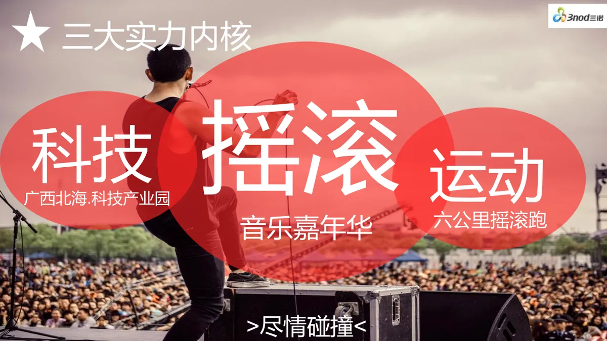 广西北海极客摇滚跑暨三诺集团四周年庆典活动策划PPT模板 - 第21页