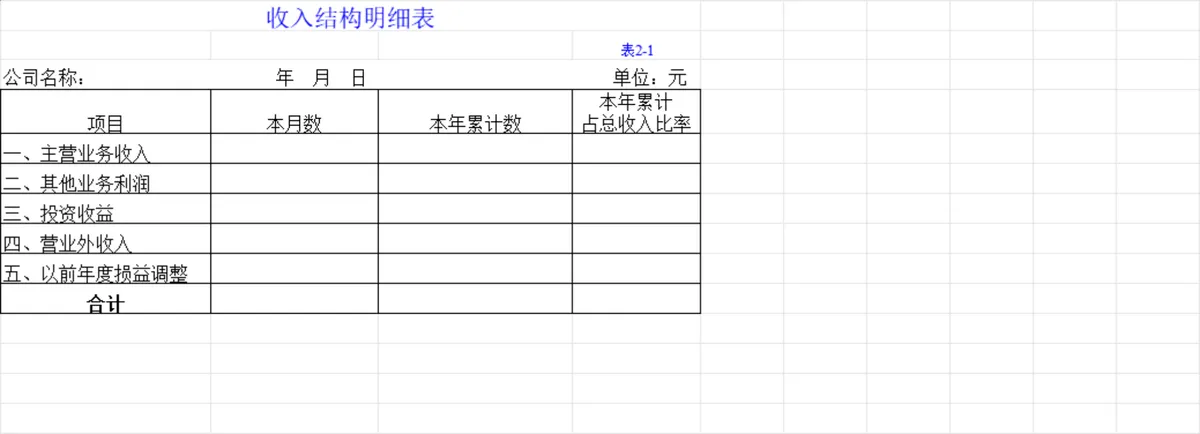 全套企业财务报表体系Excel表格 含资产负债表利润表现金流量表等多类财务统计表单 - 第18页