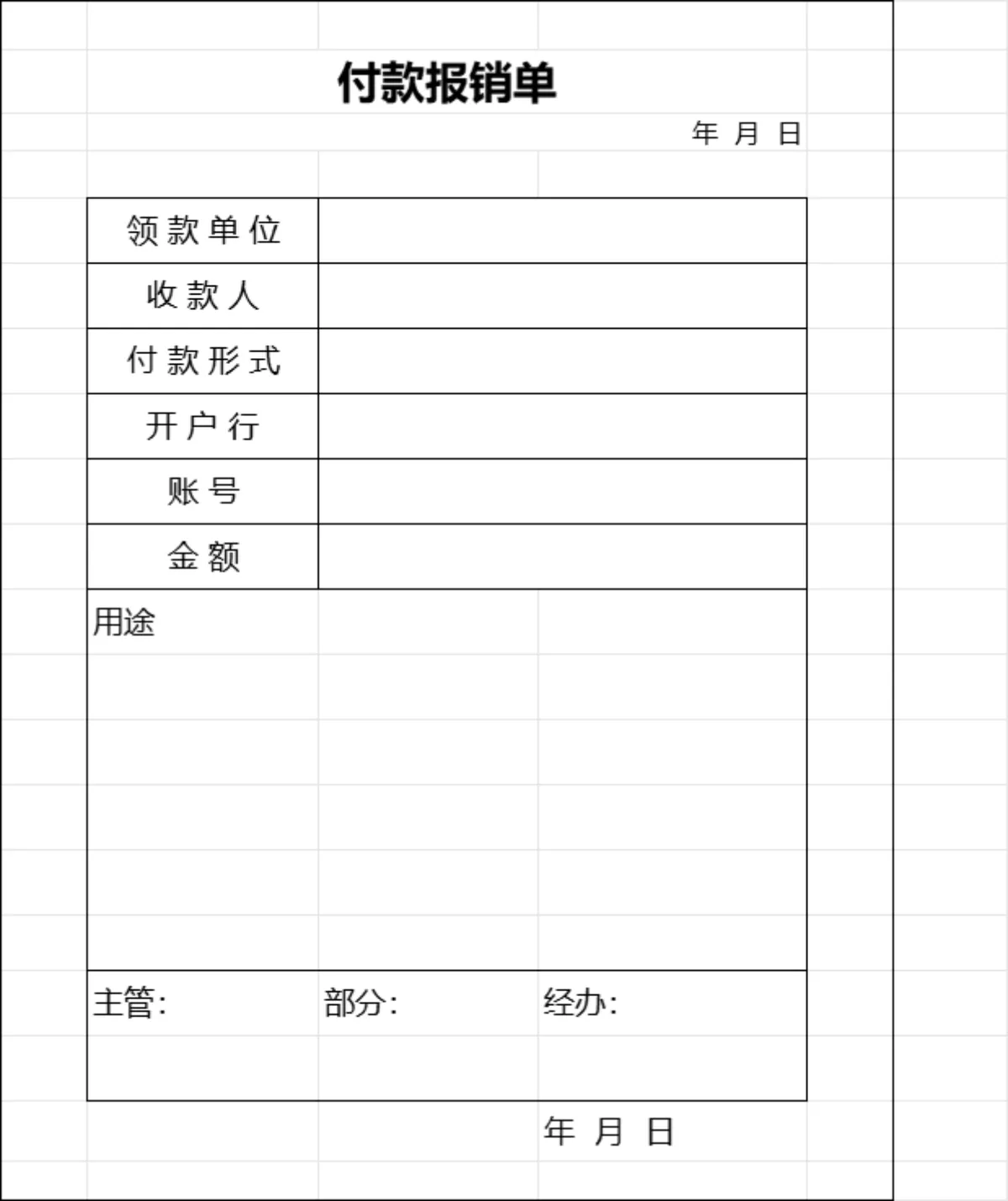 财务凭证封面与差旅费报销单Excel表格模板 - 第3页