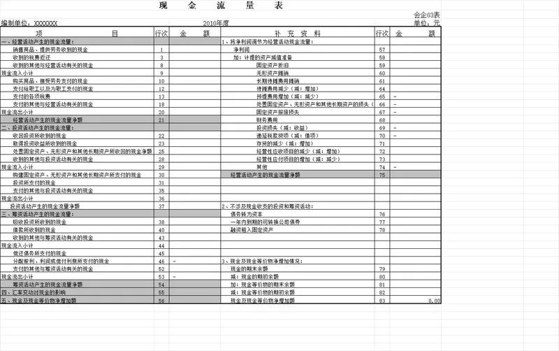 企业年度现金流量统计核算财务Excel表格 - 封面预览