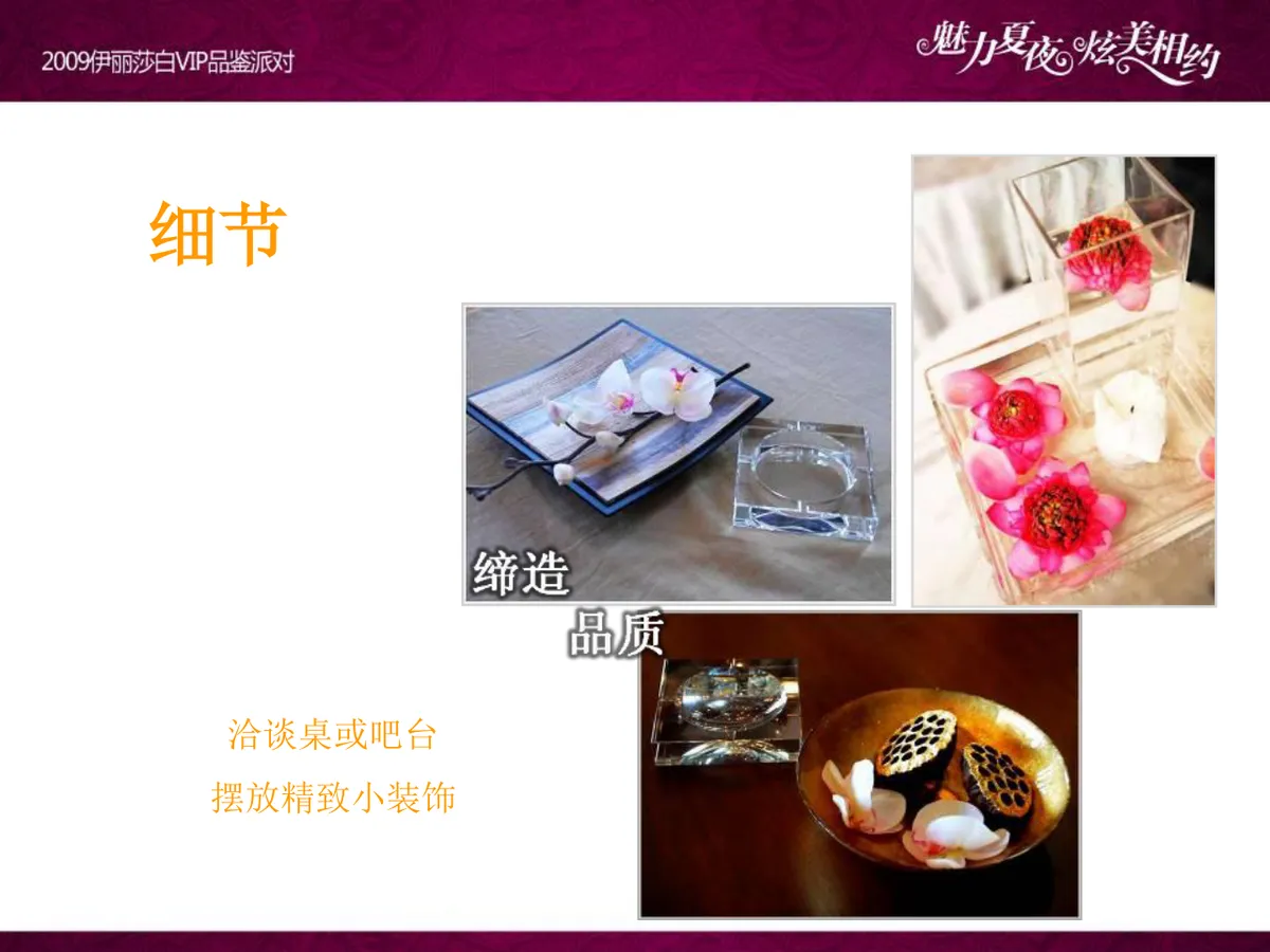 魅力夏夜炫美相约伊丽莎白VIP品鉴派对项目策划案PPT模板 - 第22页