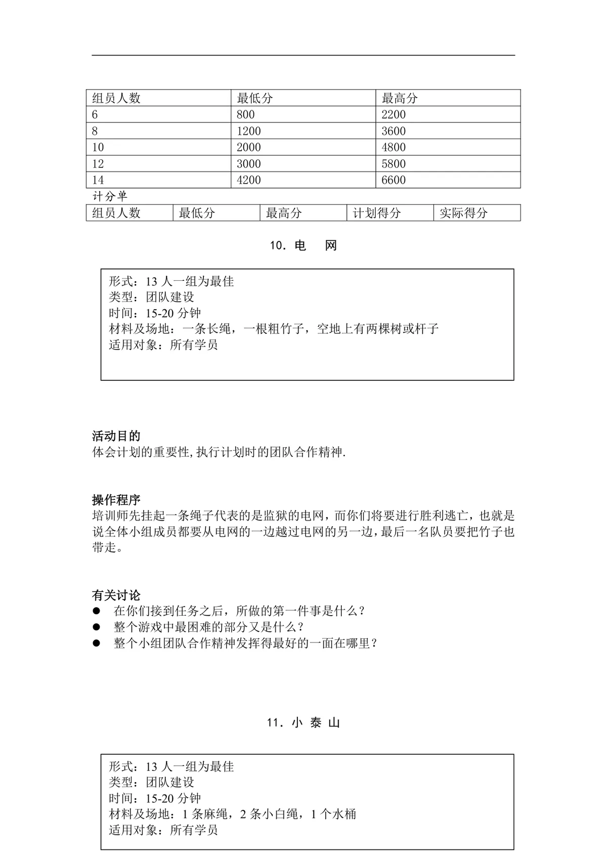 团队建设游戏大全企业员工团建拓展培训实施方案Word文档 - 第6页