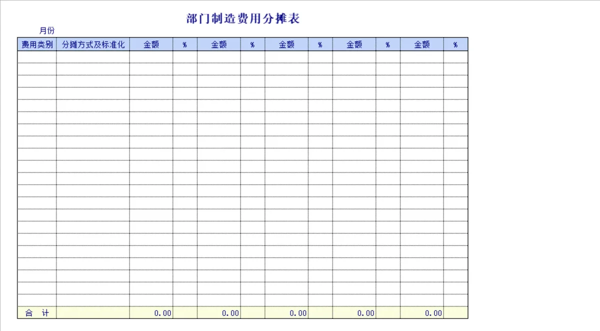 管理费用与销售费用年度月度计划统计Excel表格 - 第5页