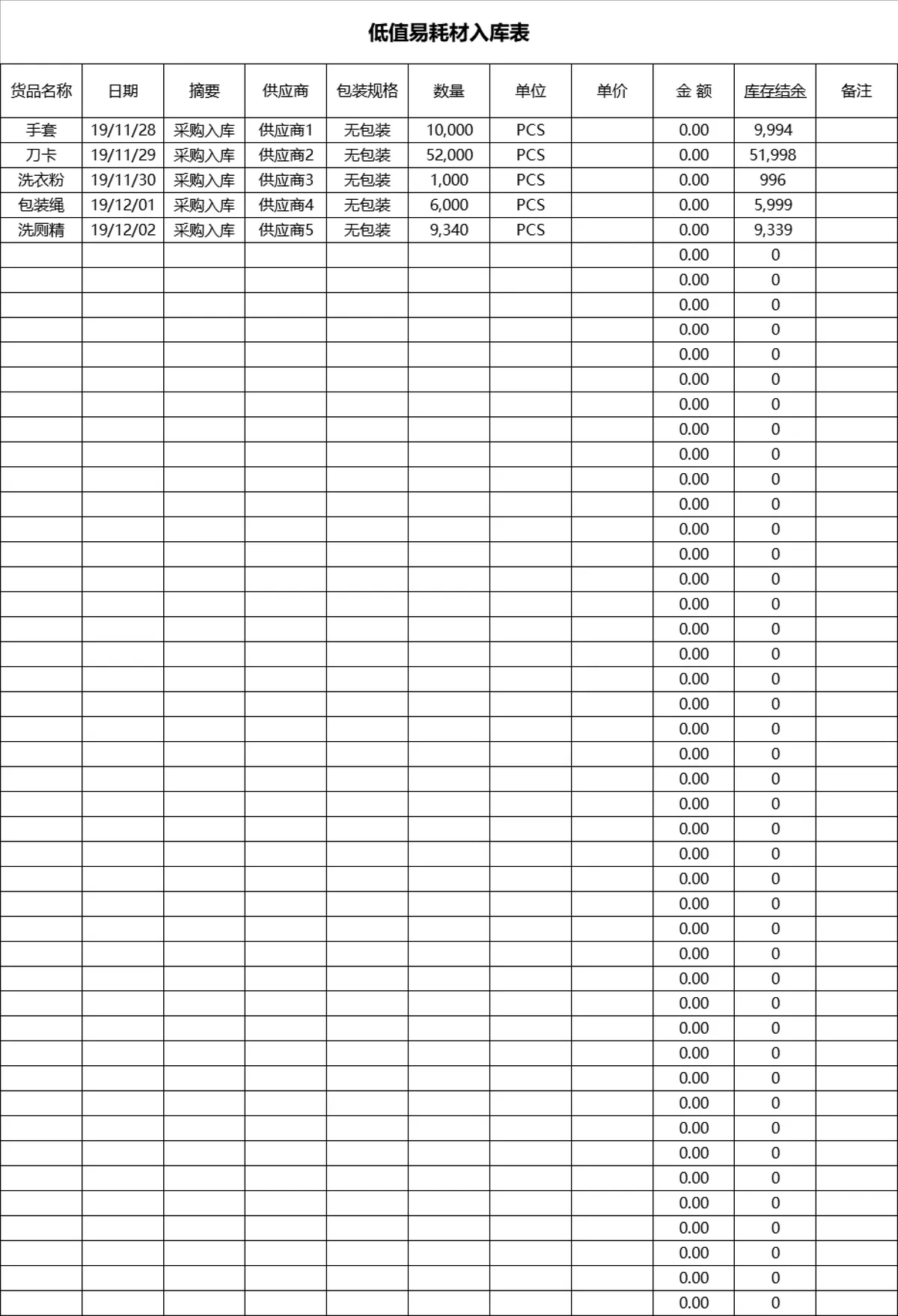 仓库管理系统Excel表格 含出入库库存统计基础资料登记全套仓储管理模板 - 第5页