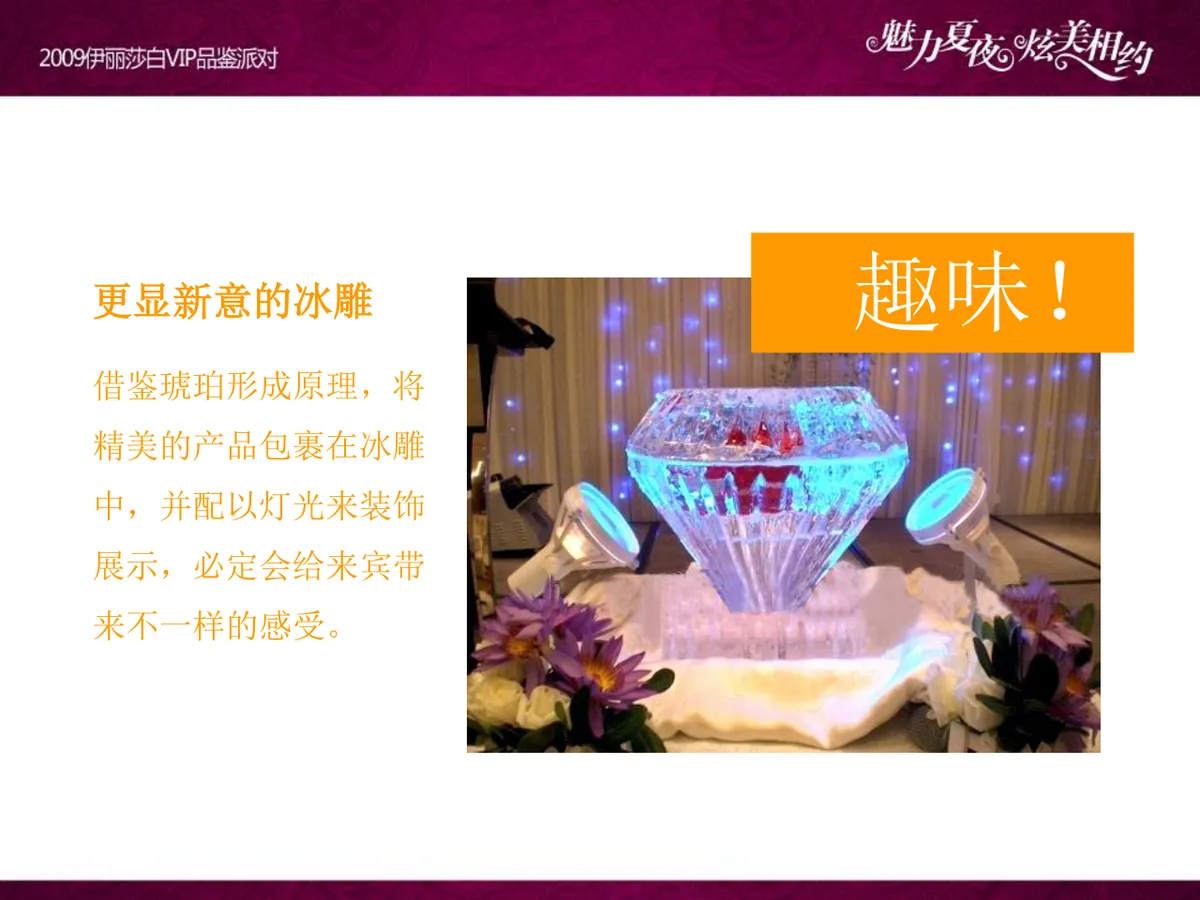 魅力夏夜炫美相约伊丽莎白VIP品鉴派对项目策划案PPT模板 - 第20页
