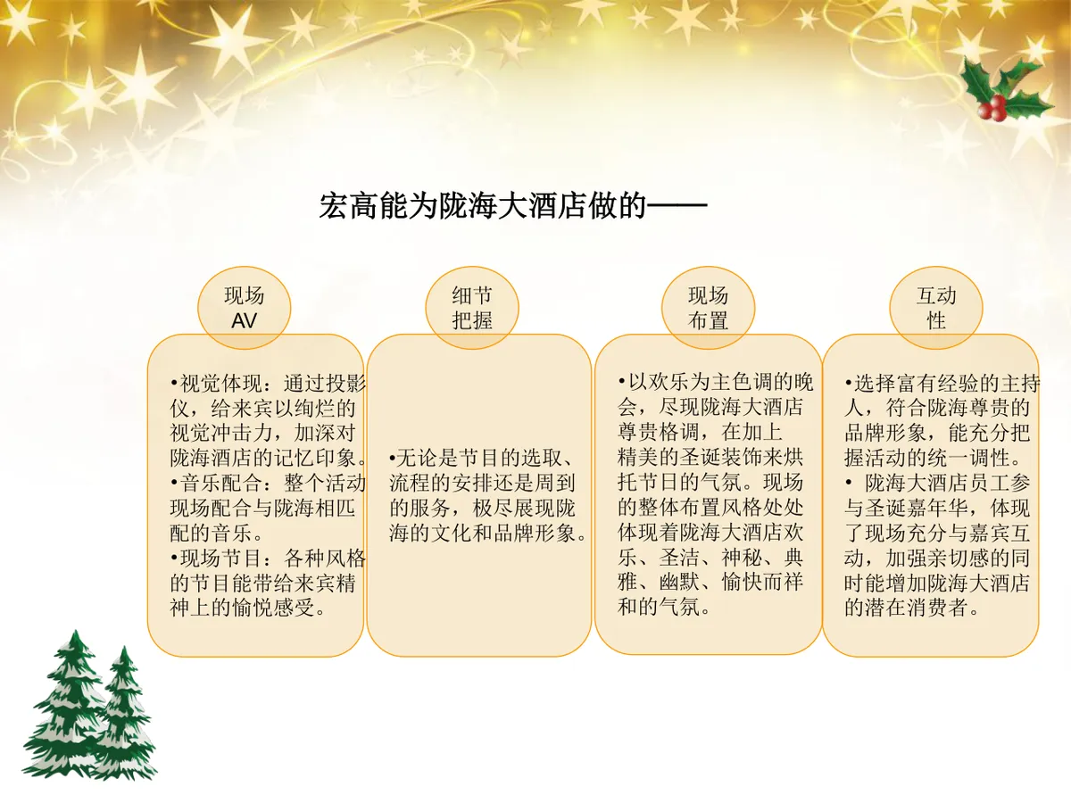 绚丽绽放圣诞之夜陇海大酒店圣诞嘉年华活动策划方案PPT模板 - 第8页