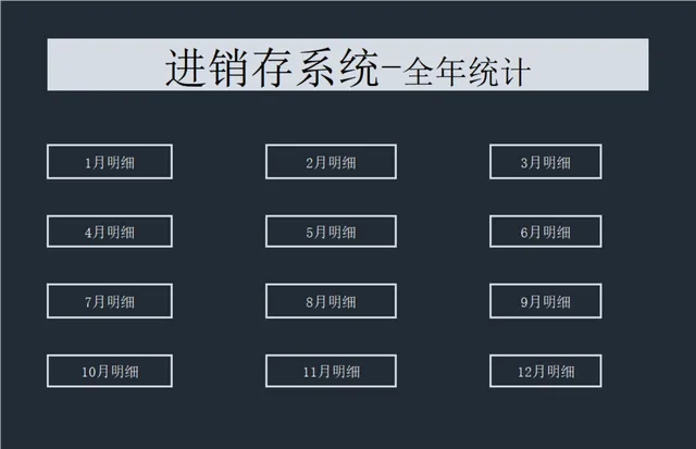 全年进销存系统统计Excel表格 仓库货物出入库库存明细管理表 - 封面预览