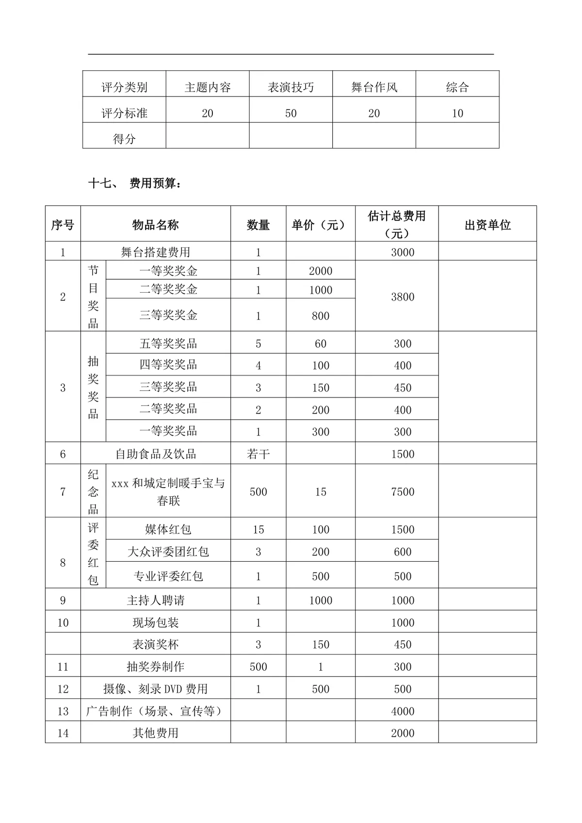 楼盘社区春节联欢晚会活动策划书Word文档模板 - 第9页