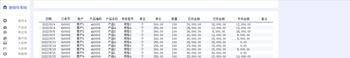 进销存管理系统Excel表格 含产品信息入库销售库存对账全流程管理 - 第10页