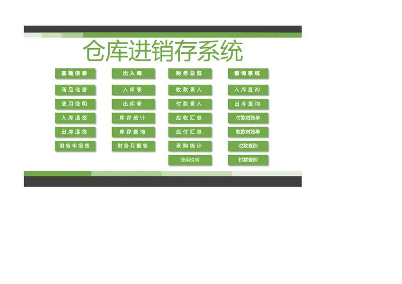 仓库进销存系统Excel表格 含出入库登记库存统计财务对账查询功能 - 封面预览