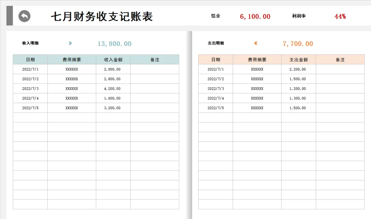全年财务收支管理系统Excel记账表格 企业日常财务记账统计分析工具 - 第8页