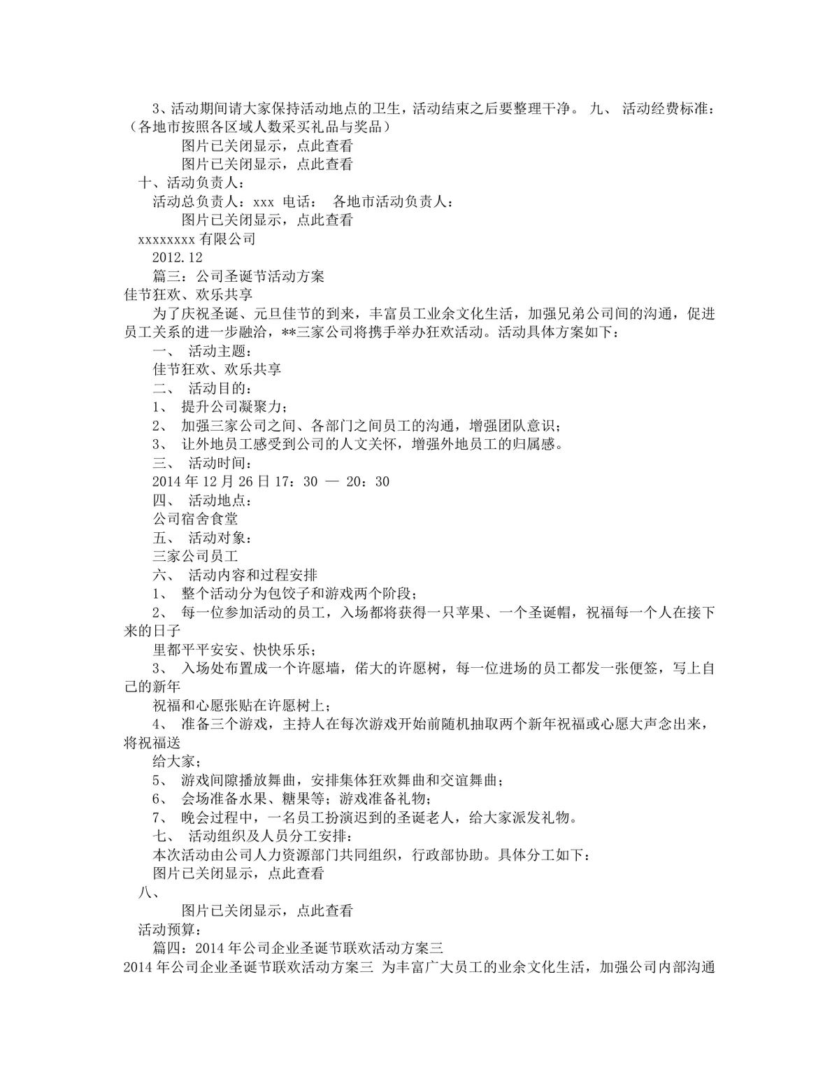 公司圣诞节平安夜派对活动策划方案Word文档 - 第5页