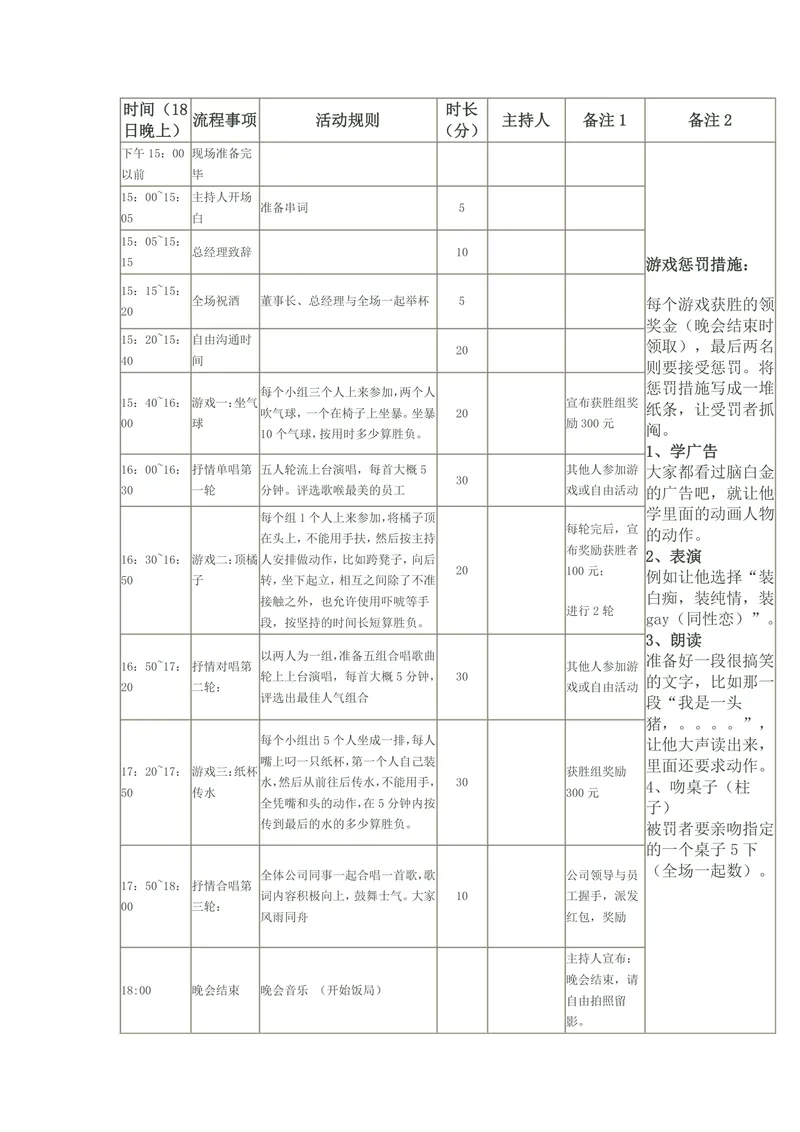 企业迎新年会完整流程安排及主持人开场白文稿Word模板 - 封面预览