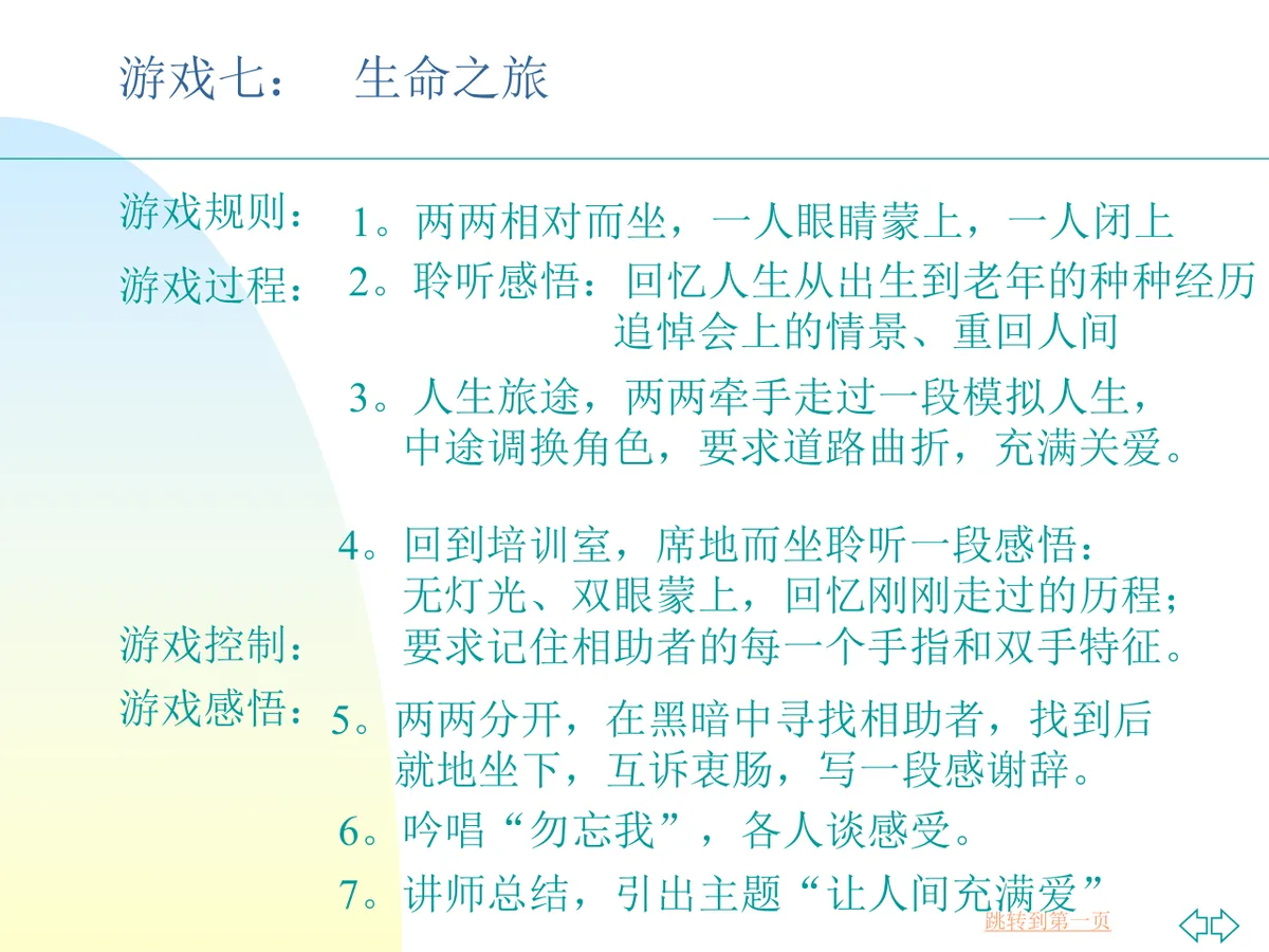 课程互动游戏培训课件PPT模板 含多款团建拓展游戏规则与流程 - 第14页