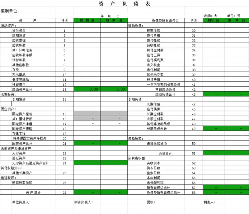 企业资产负债表与利润表全套财务记账核算Excel表格 - 封面预览