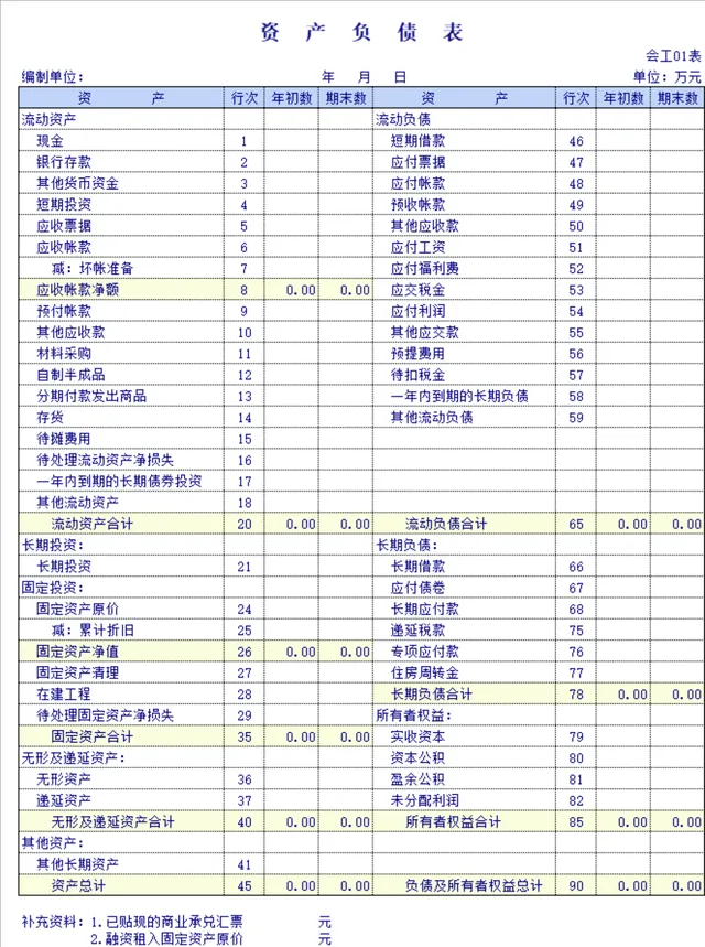 企业资产负债表与损益表财务核算Excel表格 - 封面预览