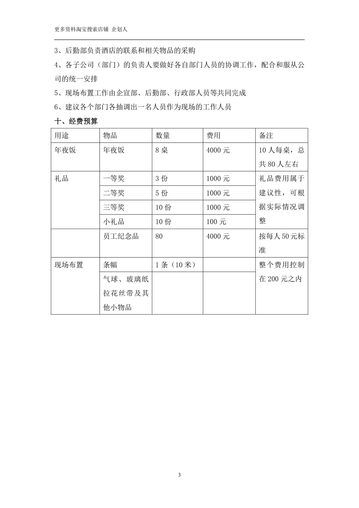 集团企业新年年会晚会完整策划方案Word文档模板 - 第3页