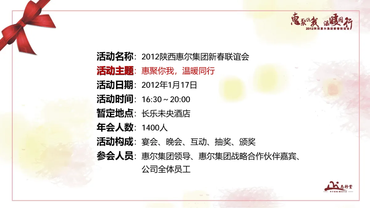 新春联谊会活动策划方案PPT模板 - 第3页