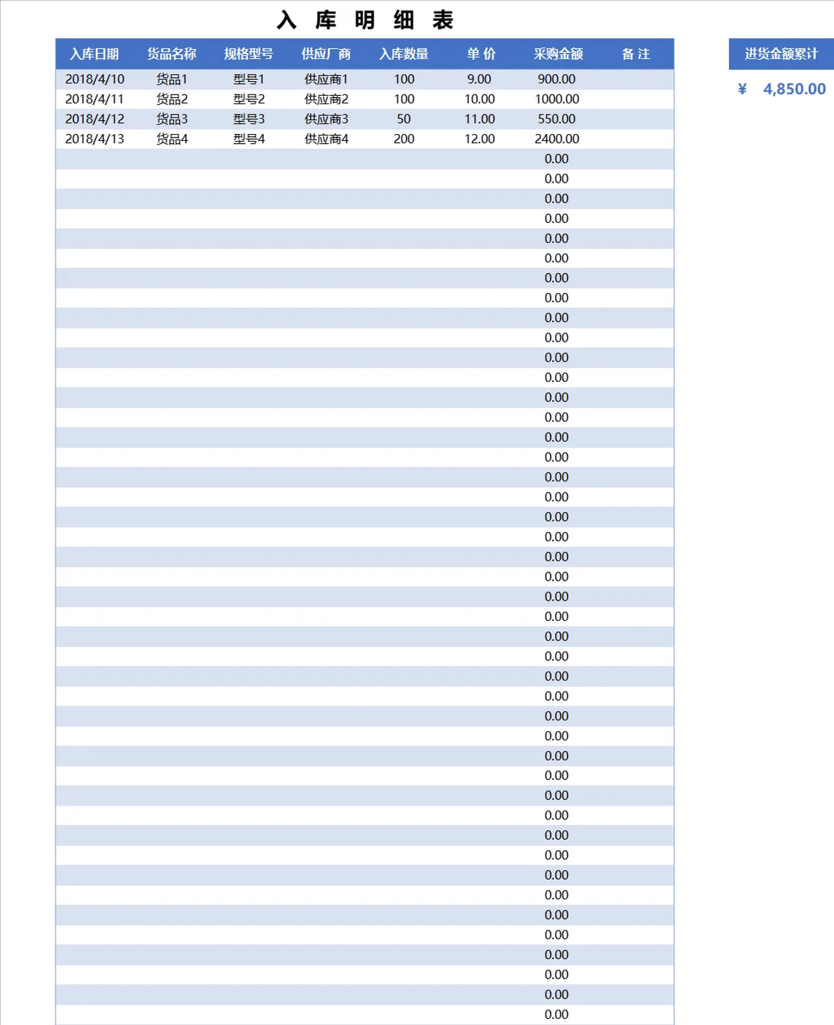 进销存管理系统Excel表格 含参数表出入库明细库存统计全套管理模板 - 第2页