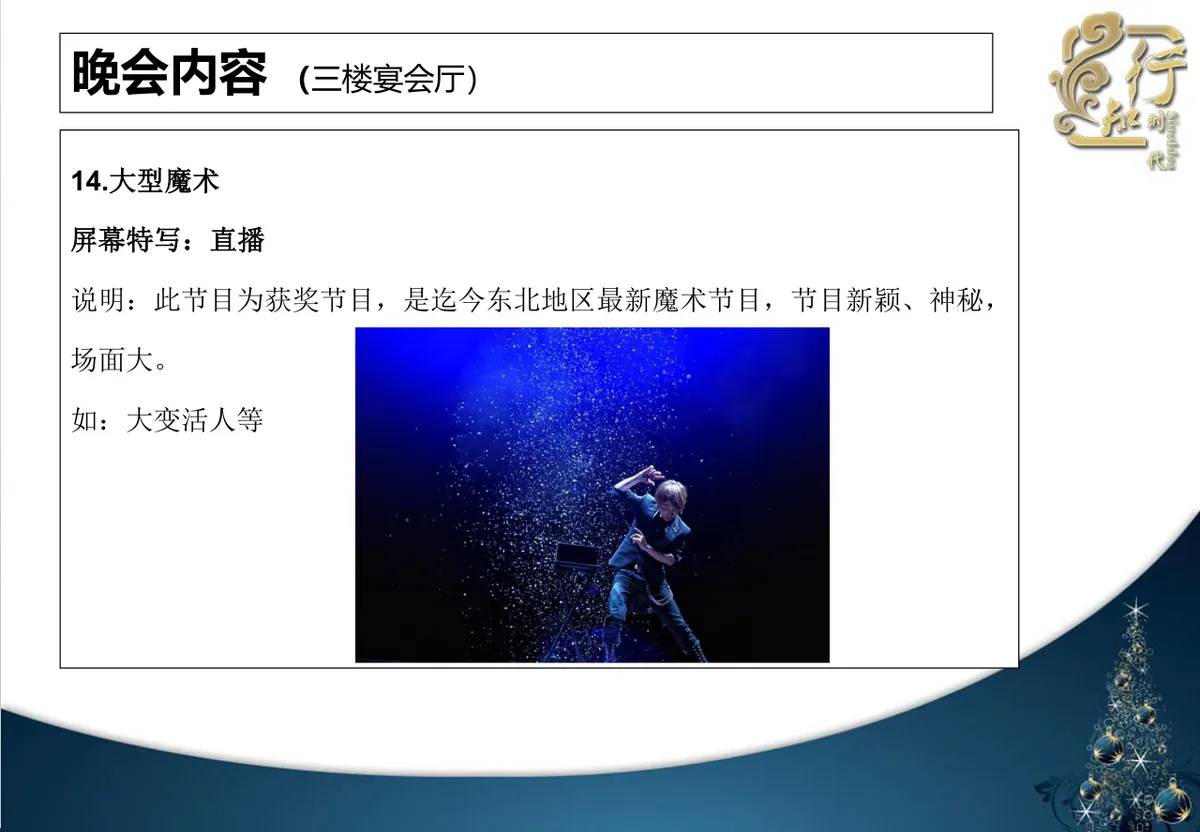 北京希尔顿酒店圣诞之夜圣诞节晚会策划方案PPT模板 - 第25页