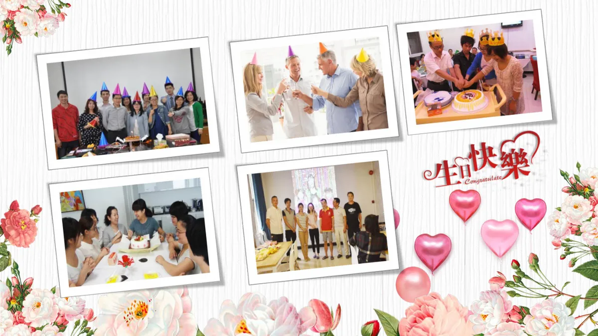粉色花卉生日快乐主题生日会活动流程策划演示PPT模板 - 第6页
