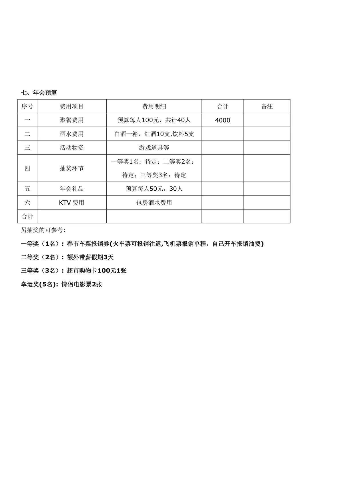 深圳彩生活物业天津花郡年会策划方案Word文档 - 第2页