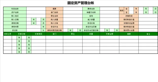 固定资产管理台帐Excel表格 企业资产折旧核算全流程登记统计模板 - 封面预览