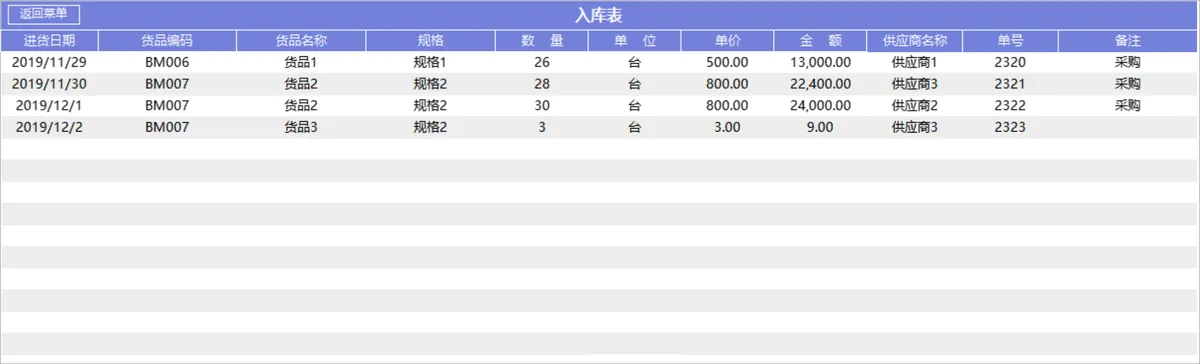 进销存管理系统Excel表格 含商品出入库库存查询财务汇总全流程管理模板 - 第5页