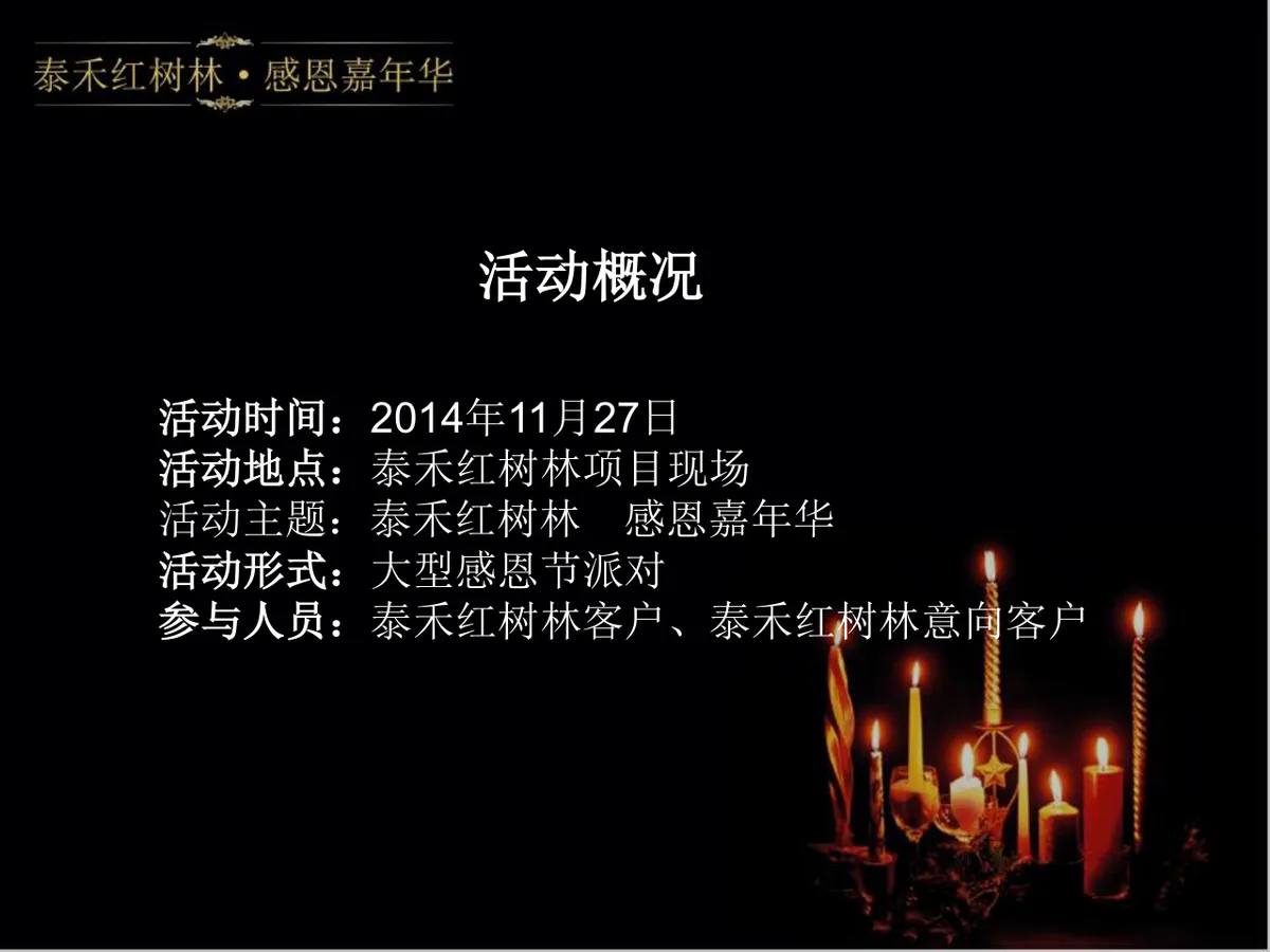 泰禾红树林感恩嘉年华活动策划方案PPT模板 - 第6页