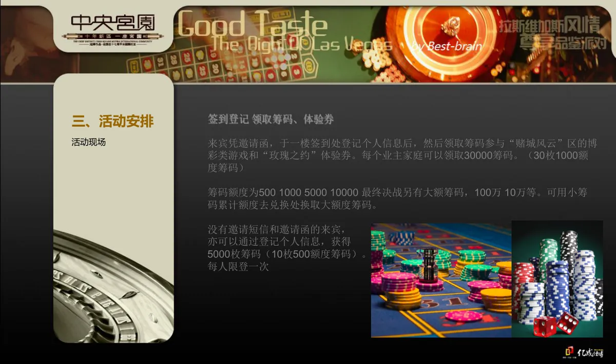 中央宫园拉斯维加斯风情尊享品鉴派对活动策划方案PPT模板 - 第19页