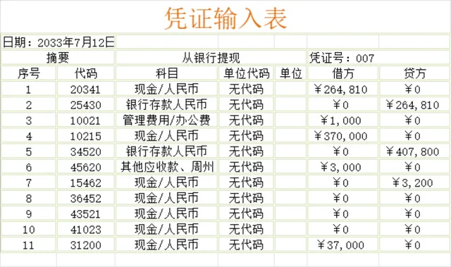 财务凭证输入与凭证审核Excel表格 - 封面预览