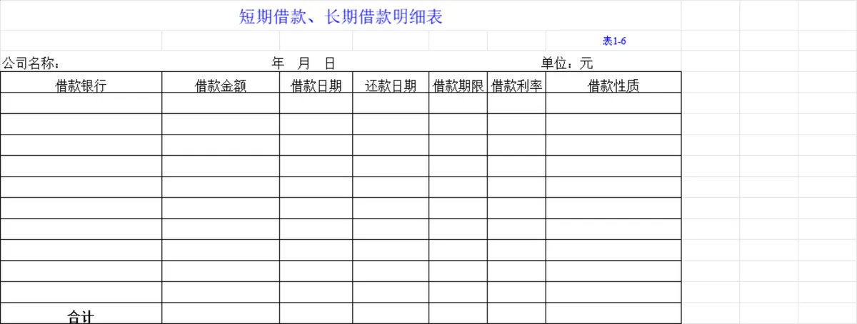 全套企业财务报表体系Excel表格 含资产负债表利润表现金流量表等多类财务统计表单 - 第10页