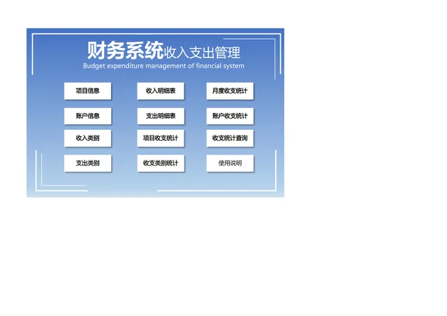 财务系统收入支出全流程管理Excel表格 - 封面预览