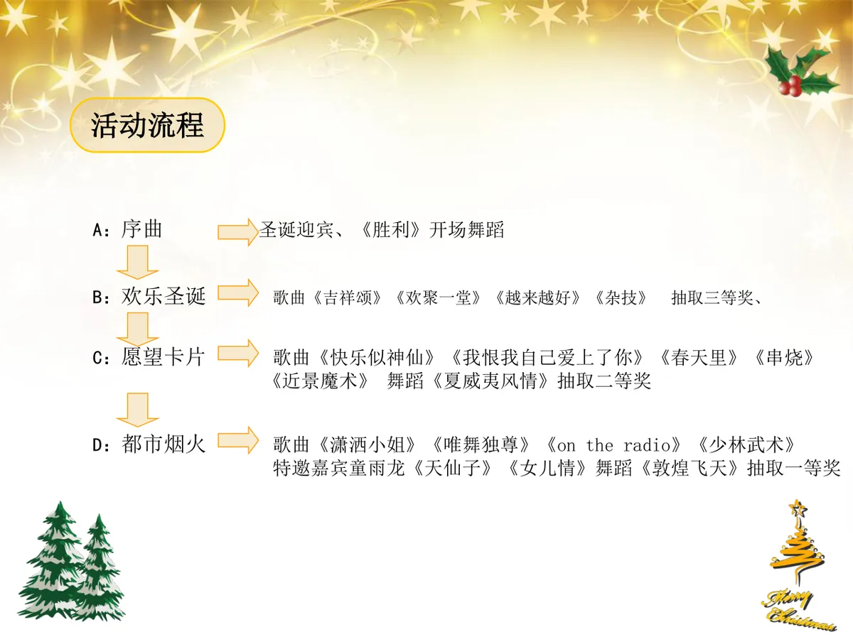 绚丽绽放圣诞之夜陇海大酒店圣诞嘉年华活动策划方案PPT模板 - 第10页