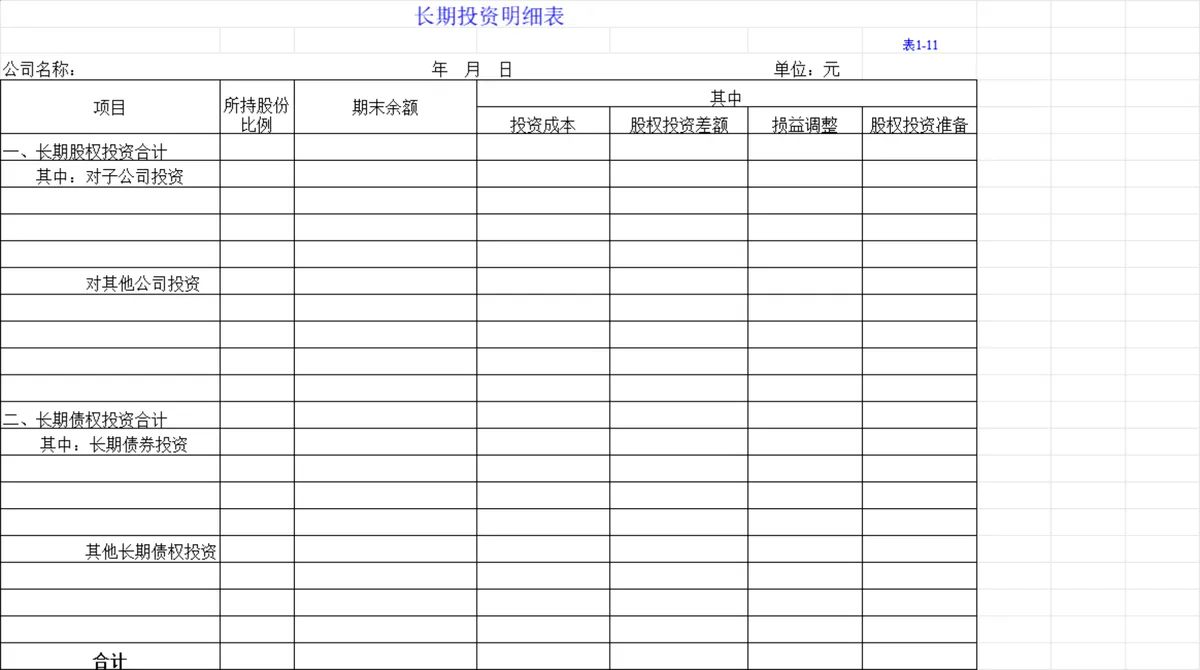 全套企业财务报表体系Excel表格 含资产负债表利润表现金流量表等多类财务统计表单 - 第15页