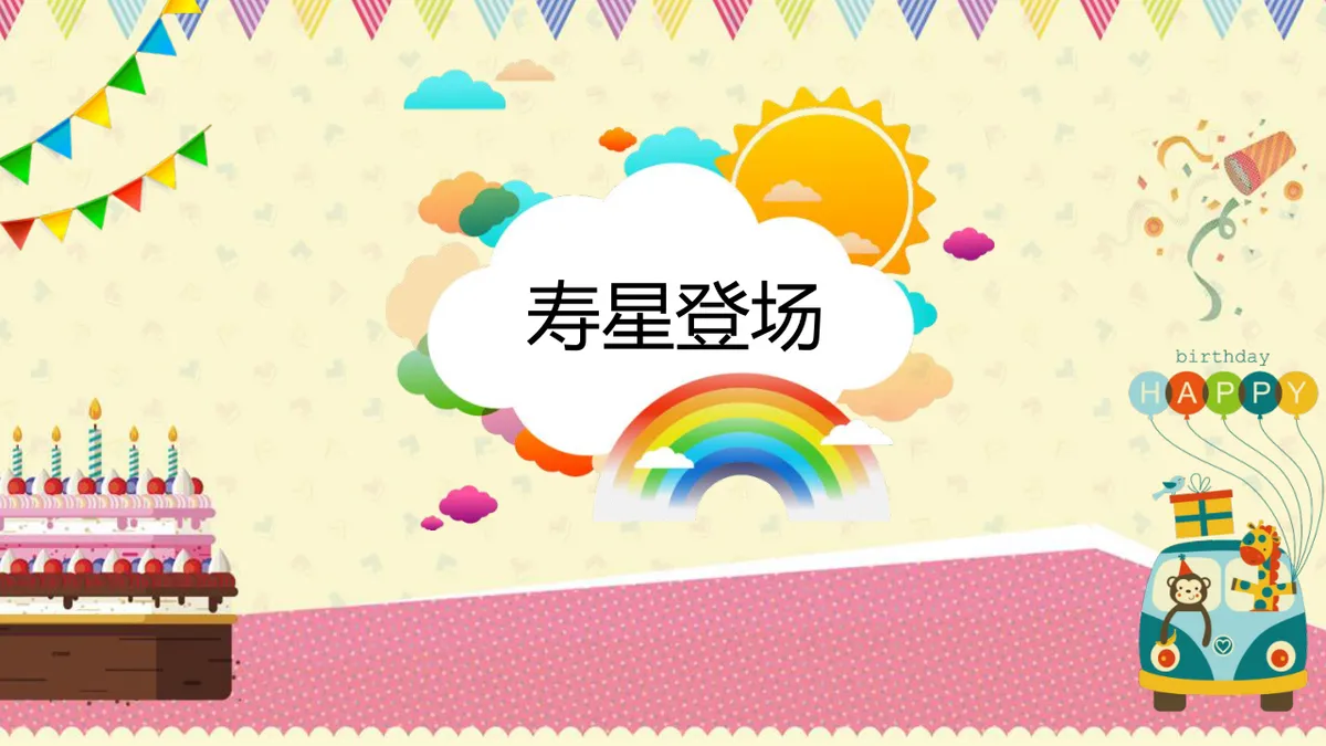卡通可爱员工生日会活动策划演示PPT模板 - 第7页