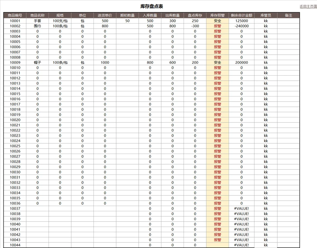 全自动进销存管理Excel表格 含入库出库登记库存盘点查询等功能 - 第4页