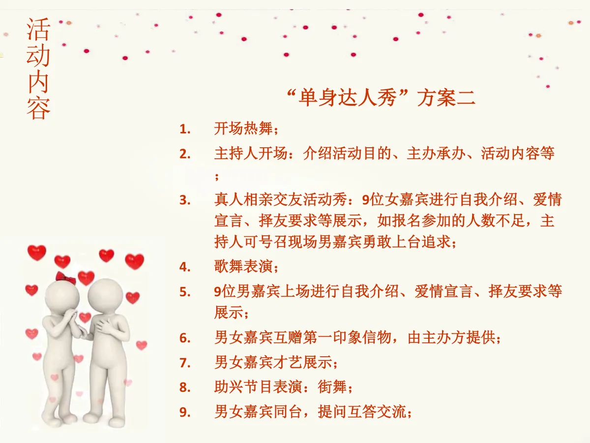 首届新时尚浪漫寻爱派对暨单身青年才艺秀大型联谊会活动策划方案PPT模板 - 第12页