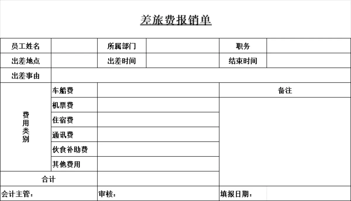 支付证明单与差旅费报销单财务管理Excel表格 - 第2页