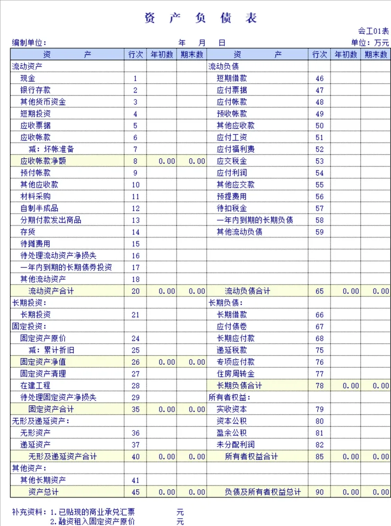 企业资产负债表与损益表财务核算Excel表格 - 封面预览