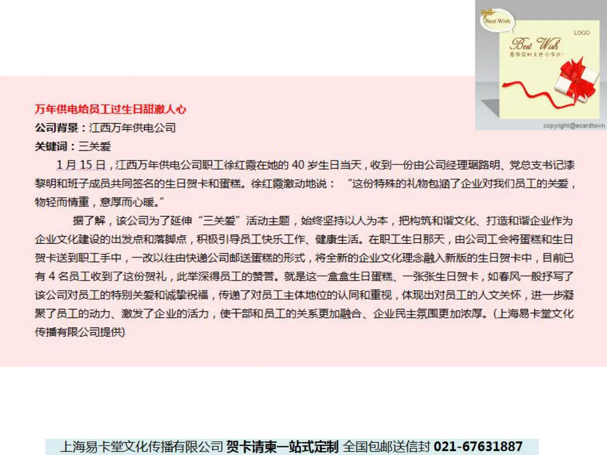 企业员工生日福利方案公司案例分享PPT模板 - 第11页