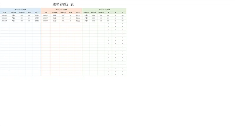 通用进销存统计明细Excel表格 含进、销、存三模块数据登记统计 - 封面预览