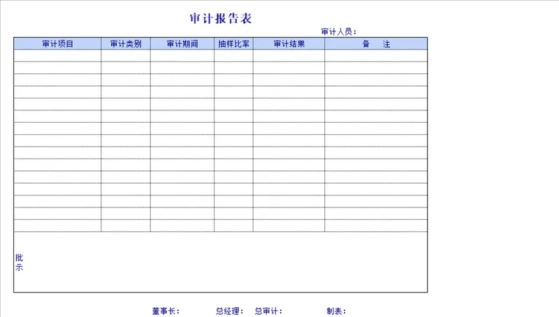 企业内部审计记录与审计报告Excel表格合集 - 封面预览