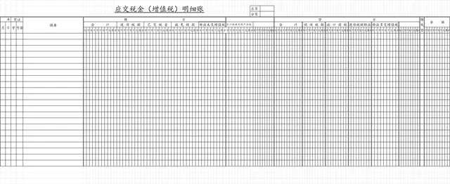 企业财务应交税金增值税明细记账Excel表格 - 封面预览