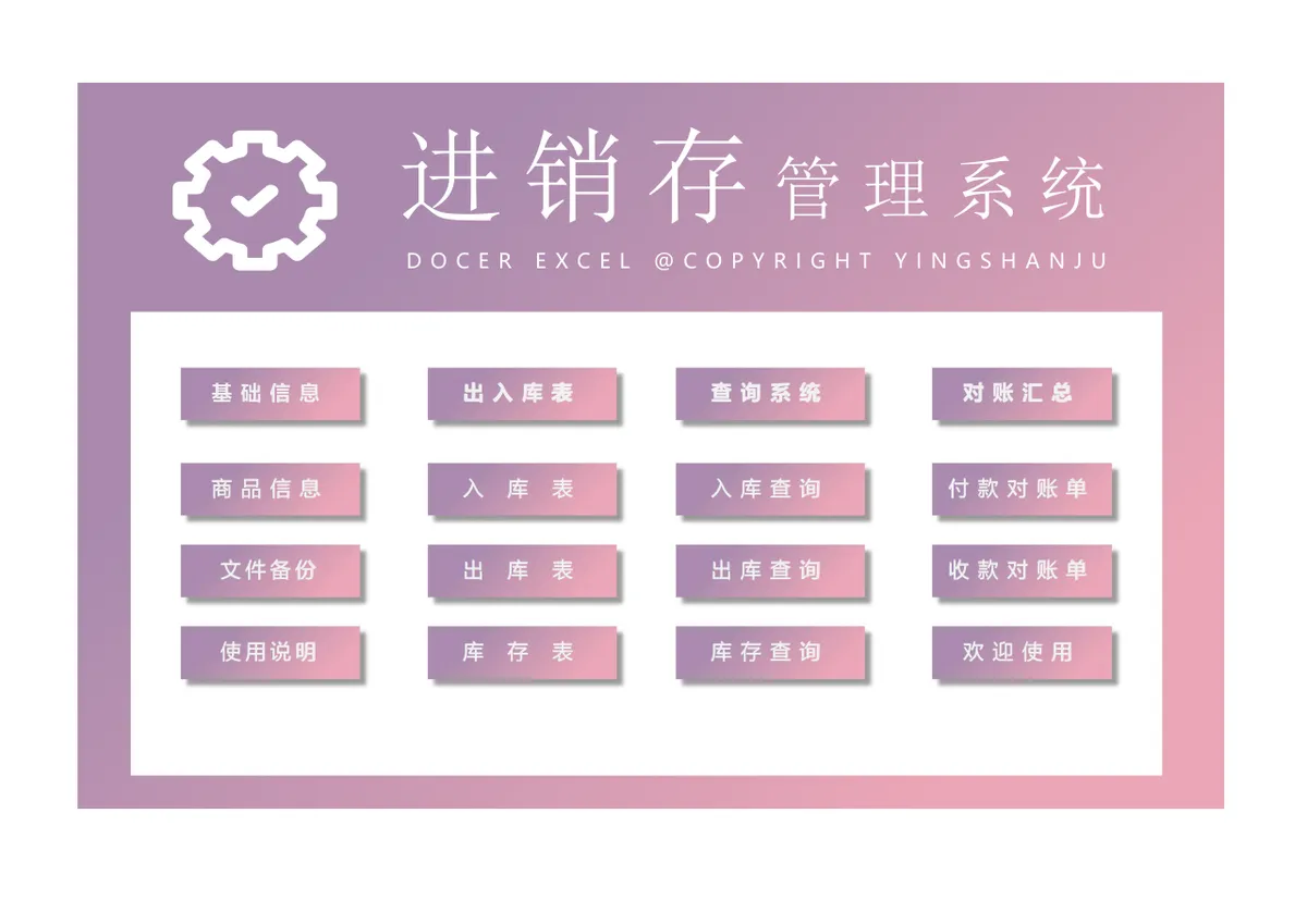 进销存管理系统Excel表格 含商品信息出入库查询对账汇总功能 - 第1页