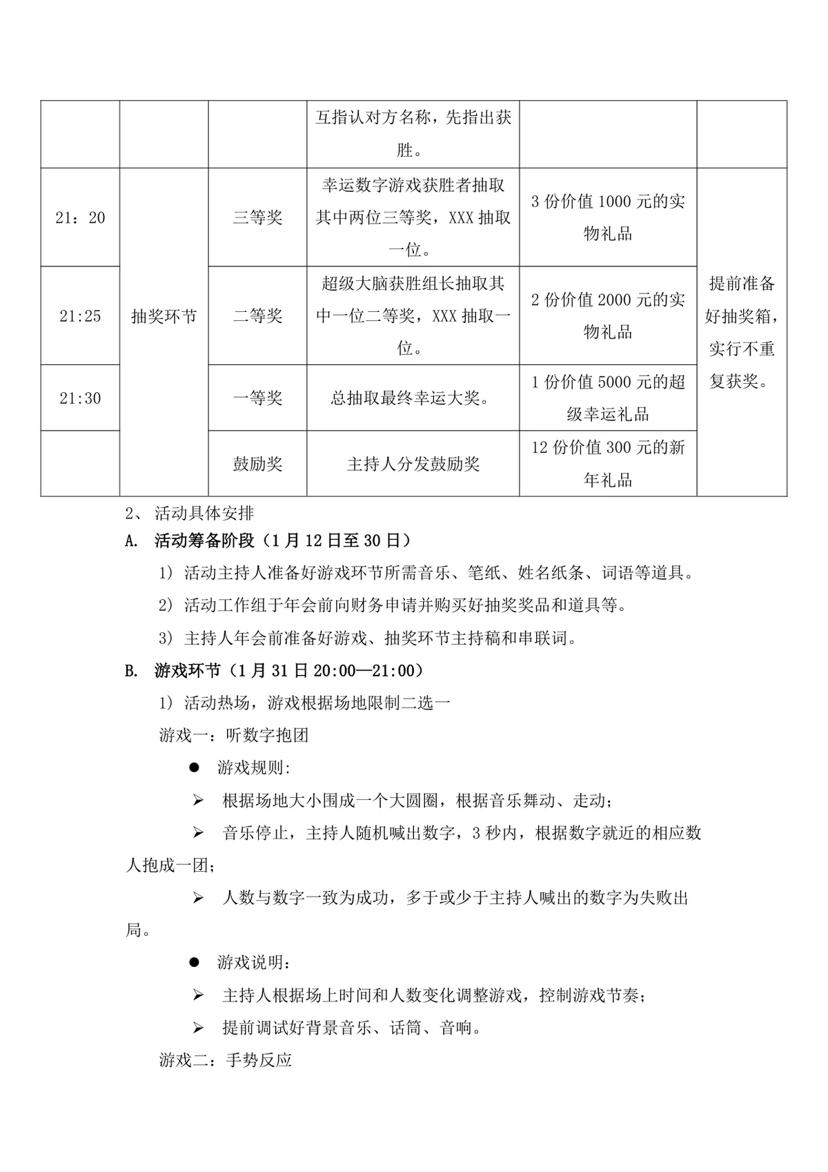 2020年技术公司年会完整策划方案Word文档 - 第11页